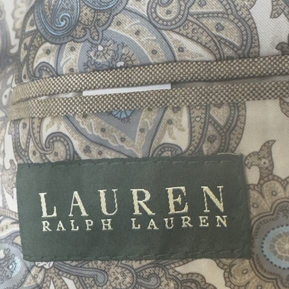 Lauren Ralph Lauren Men’s Blazer 44R Gold Tan Textured Weave Paisley Lined NWT - Picture 7 of 10